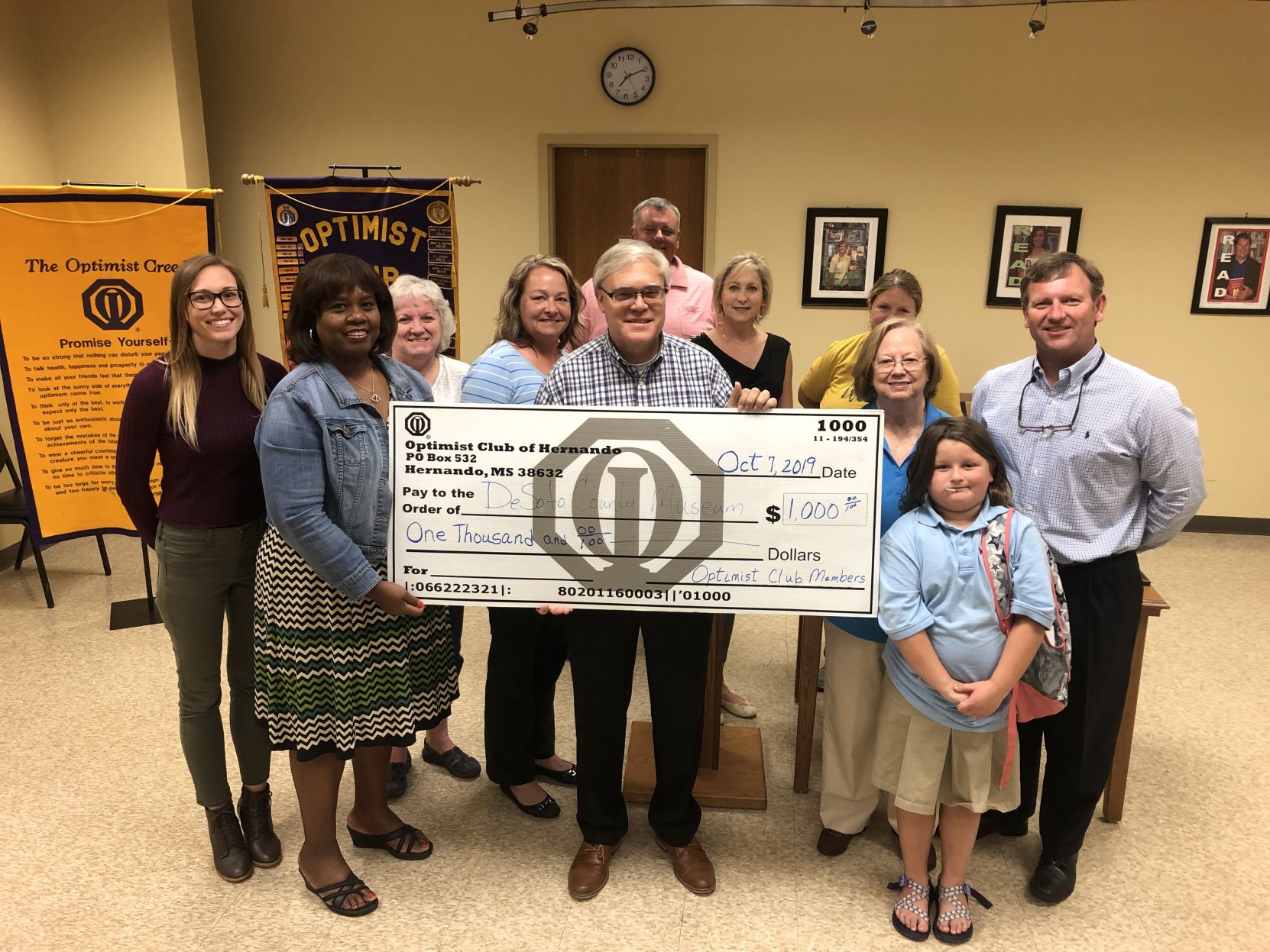 Optimists support DeSoto County Museum